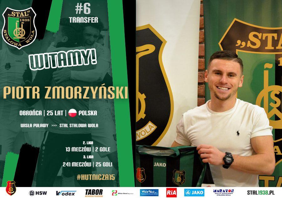 Piotr Zmorzyński (przy piłce) został nowym piłkarzem Stalówki (fot. Stal Stalowa Wola PSA)