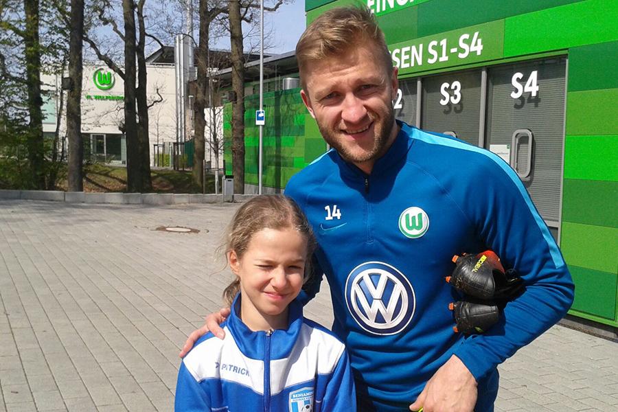 Ania Skrzypczyk i Jakub Błaszczykowski, zawodnik VfL Wolfsburg.