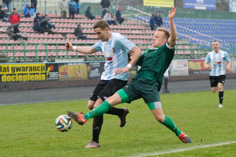 Bartłomiej Buczek (z lewej) strzelił dwa gole w wewnętrznym sparingu (fot. Marcin Pirga)