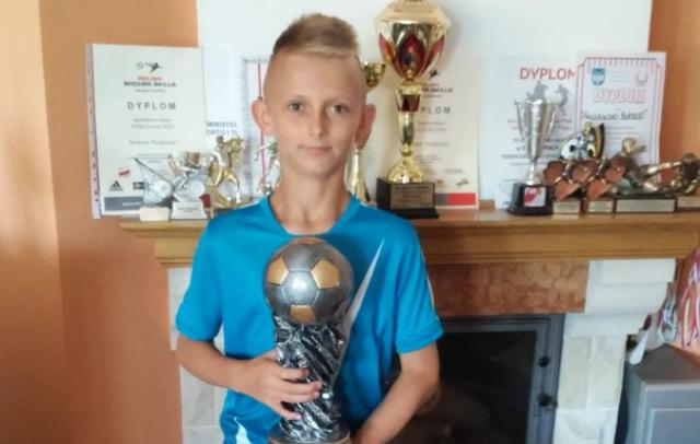 11-letni Norbert Pacławski z Orzełka Przeworsk trafi na testy do Lecha Poznań (fot. mojprzeworsk.pl)
